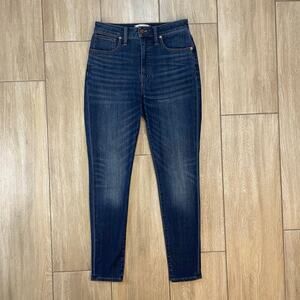 Madewell Curvy High Rise Skinny Jeans Women 27 Dark Wash Stretch Denim